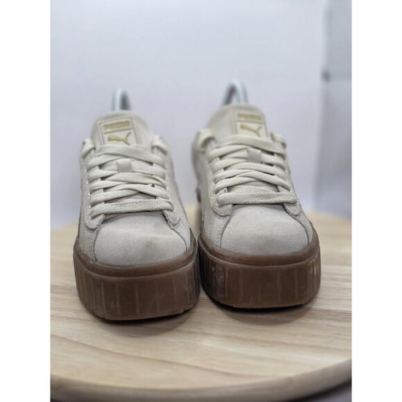 Puma Mayze Oatmeal Platform Shoes Sneakers Suede Size 6 380784-06 - Picture 2 of 9